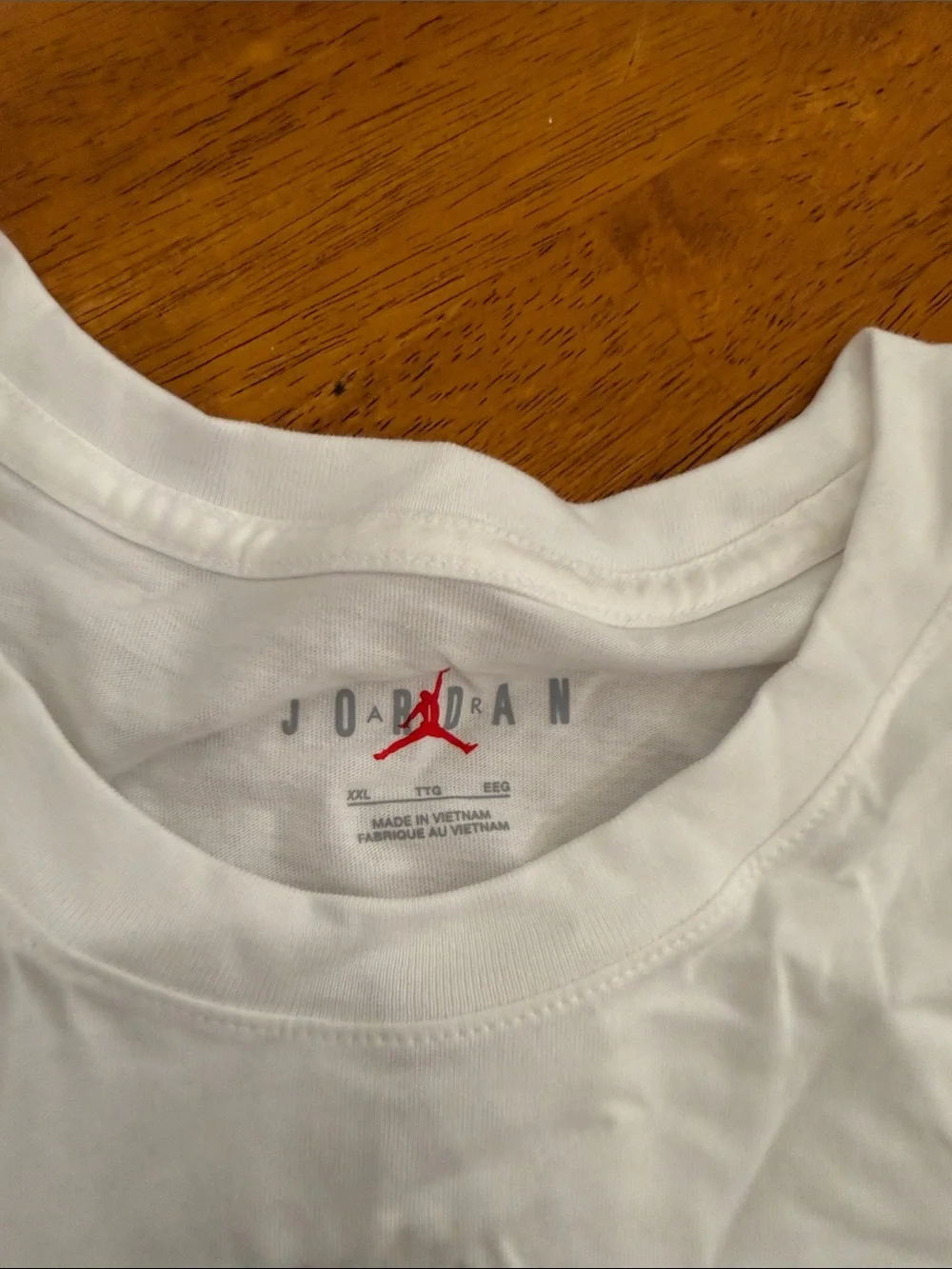 Jordan White Short Sleeve Logo Graphic Tee in Black Prints xxl